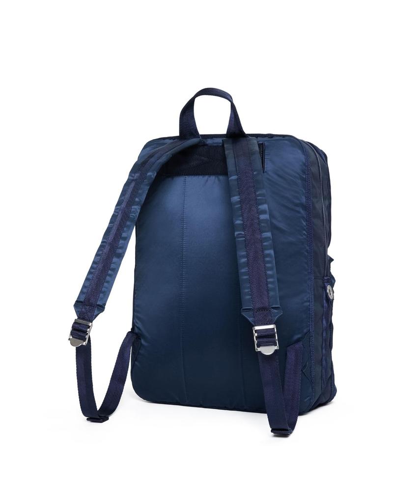 PORTER FRAME Daypack Black - Made in Japan 18L Backpack for Men and Women, Lightweight Casual Rucksack for Work, School and Travel