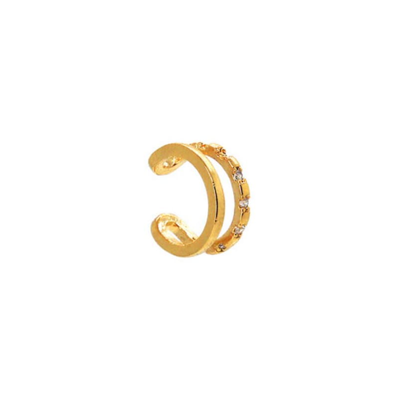 Shertz Double Line Cubic Earcuff (14k)