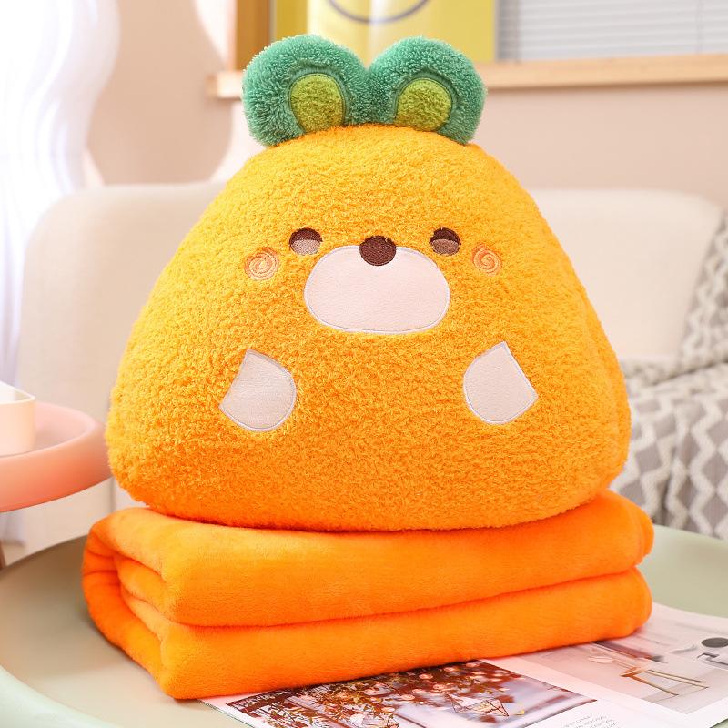 Cute Panda Rabbit Throw Pillow Blanket Plush Toy Office Nap Air Conditioner Blanket Girl Birthday Gift