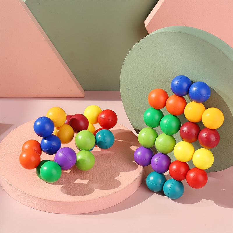 Красочный 3D кубический шар ручной работы головоломка декомпрессионный мяч игрушка