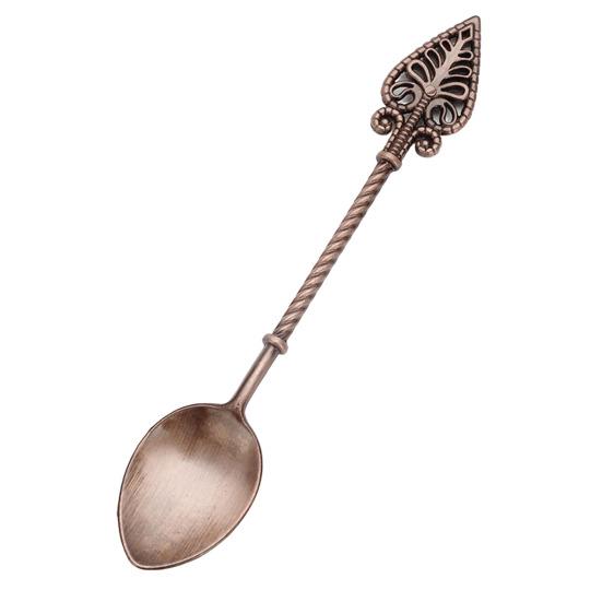 Jam Spoon Heat Resistant Hollow Out Multifunctional No Odor Comfortable Grip Dinning Vintage Flower Carving