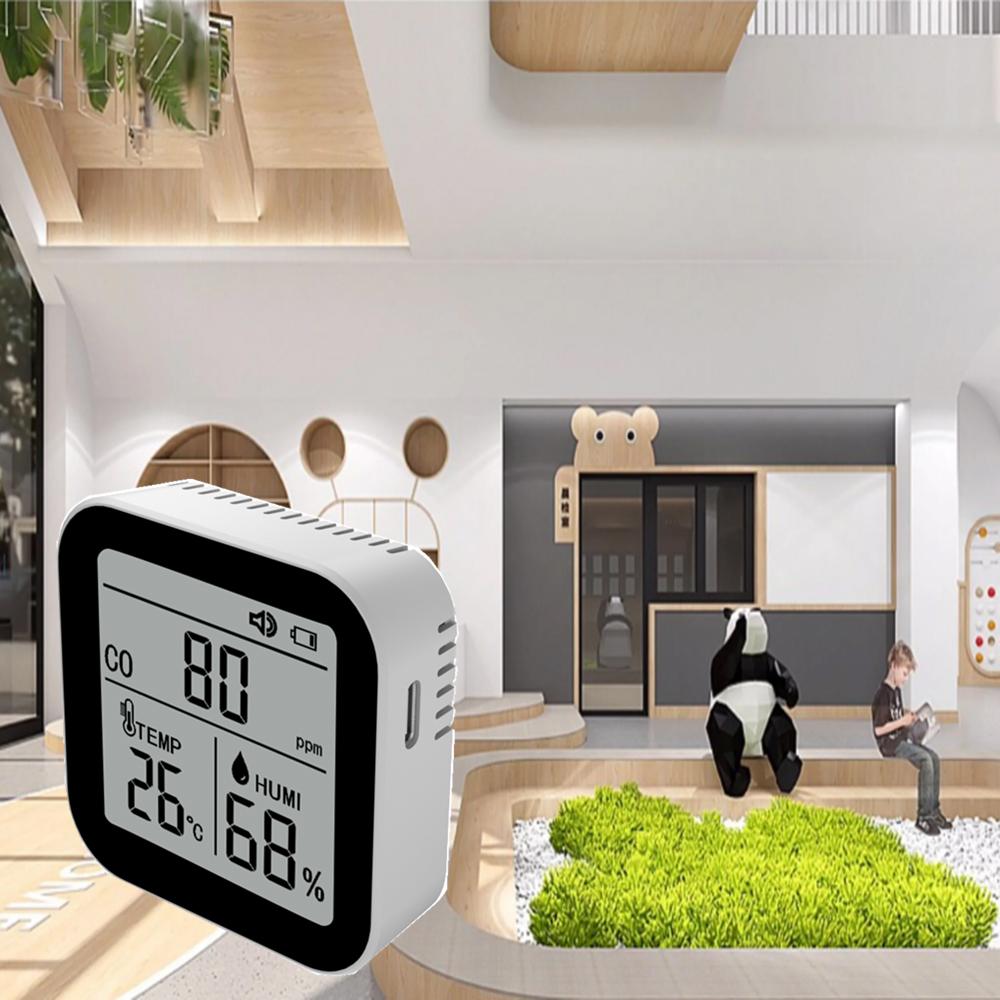 3 In 1 Air Quality Monitor High Accurate CO Carbon Monoxide Temperature Humidity Detector with