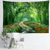 Deer Wildflower Forest Tapestry Wall Hanging Art Bohemian Modern Style Living Room Bedroom Background Cloth Home Decor