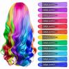 12 Color Hair Chalk Pen Kit,Hair Chalk Comb,Temporary Washable Hair Color Dye WaterBased Hair Coloring Pen For Halloween Cosplay