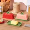 Butter Dish with Lid Strawberry-Shaped Ceramic Butter Keeper Microwave & Dishwasher Safe Butter Storage Container Hand-Painted Kitchen Serving
