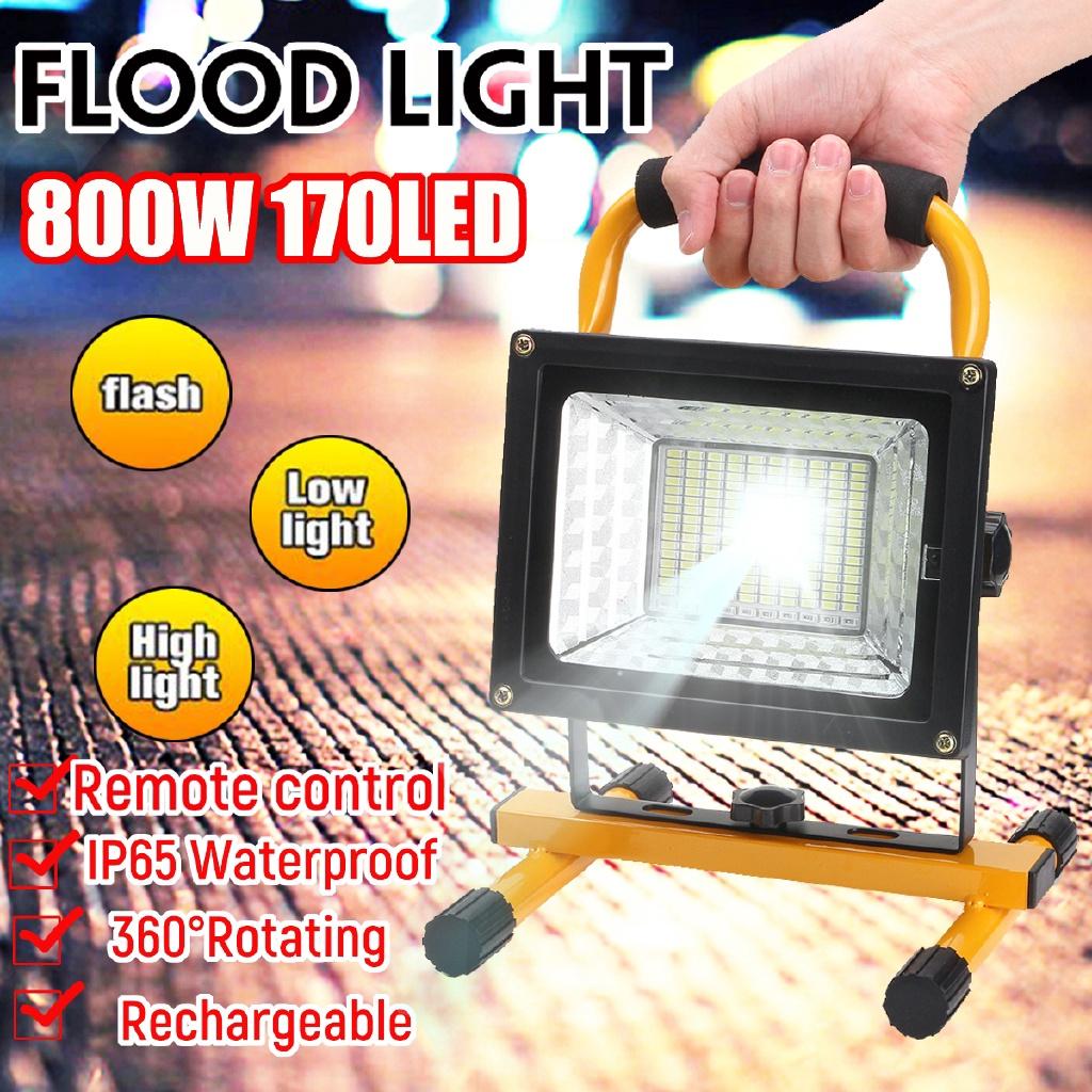 AC100-240V 800W 170 светодиодный прожектор с дистанционным управлением водонепроницаемый точечный светильник для кемпинга на открытом воздухе портативный фонарь с возможностью подзарядки