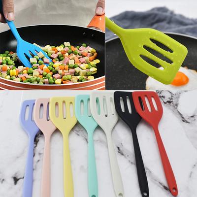 Антипригарная высококачественная термостойкая силиконовая лопатка с прорезями, кухонная лопатка, лопаточка, посуда для приготовления рыбы, яиц, блинов