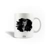 Ceramic Mug - Johnny Hallyday - White - 30cl - Dishwasher Safe - 9.5 Cm