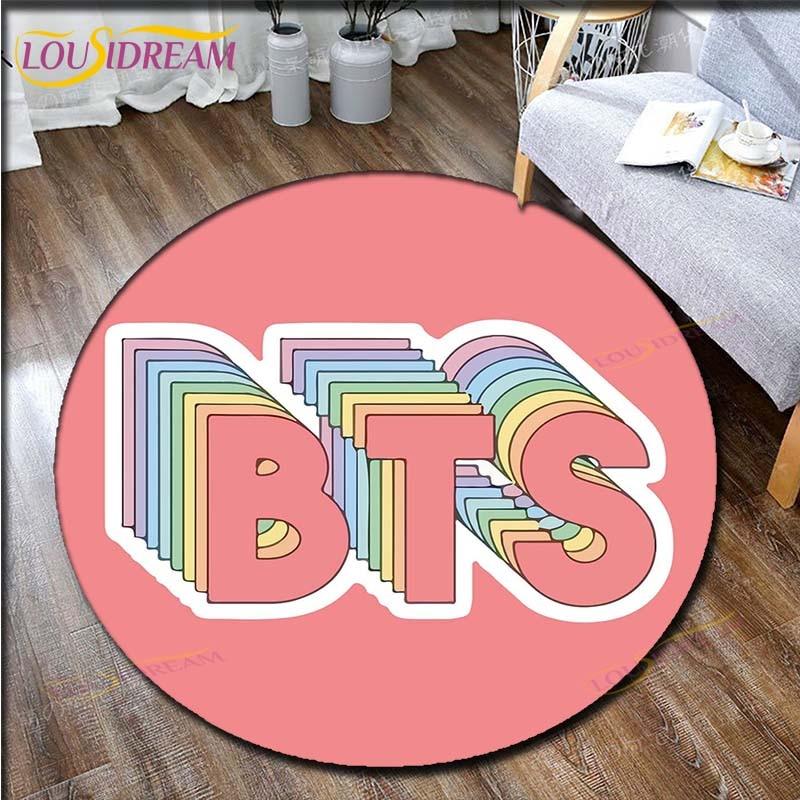 Kpop Bangtan Boys Круглый ковер для гостиной Детский ковер Напольный коврик Коврик для ванной Ковер для спальни для детской комнаты Придверный коврик