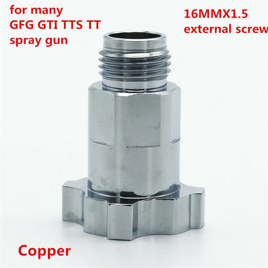 Адаптер-переходник для краскопульта, адаптер для чашки краскопульта, соединения для бачка 16X1.5 Наружная резьба для одноразового мерного стакана краскопульта, медь