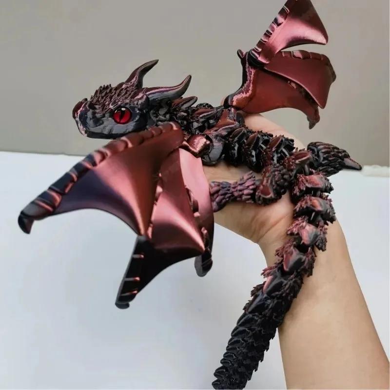 3D-печатный волшебный дракон с подвижными суставами, фиджет-игрушка, вращающийся, шарнирный, офисный настольный орнамент, игрушка для взрослых и детей, поделки, подарки