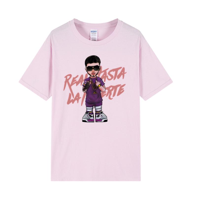 2023 летняя хлопковая футболка унисекс с принтом Anuel AA для пары Real Hasta La Muerte Street в стиле хип-хоп, большая удобная футболка