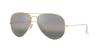 RB3025 Legend Dark Gray Gradient Polarized Silver Contrast Enhancement Size 58 Ray-Ban Sunglasses, Gold/Crystal Lenses,