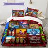 Puerto Rico Pattern Bedding Quilt Set Quilt Cover Pillowcase Home Decoration Birthday Gift (1 * duvet cover + 2 * pillowcase, without core)
