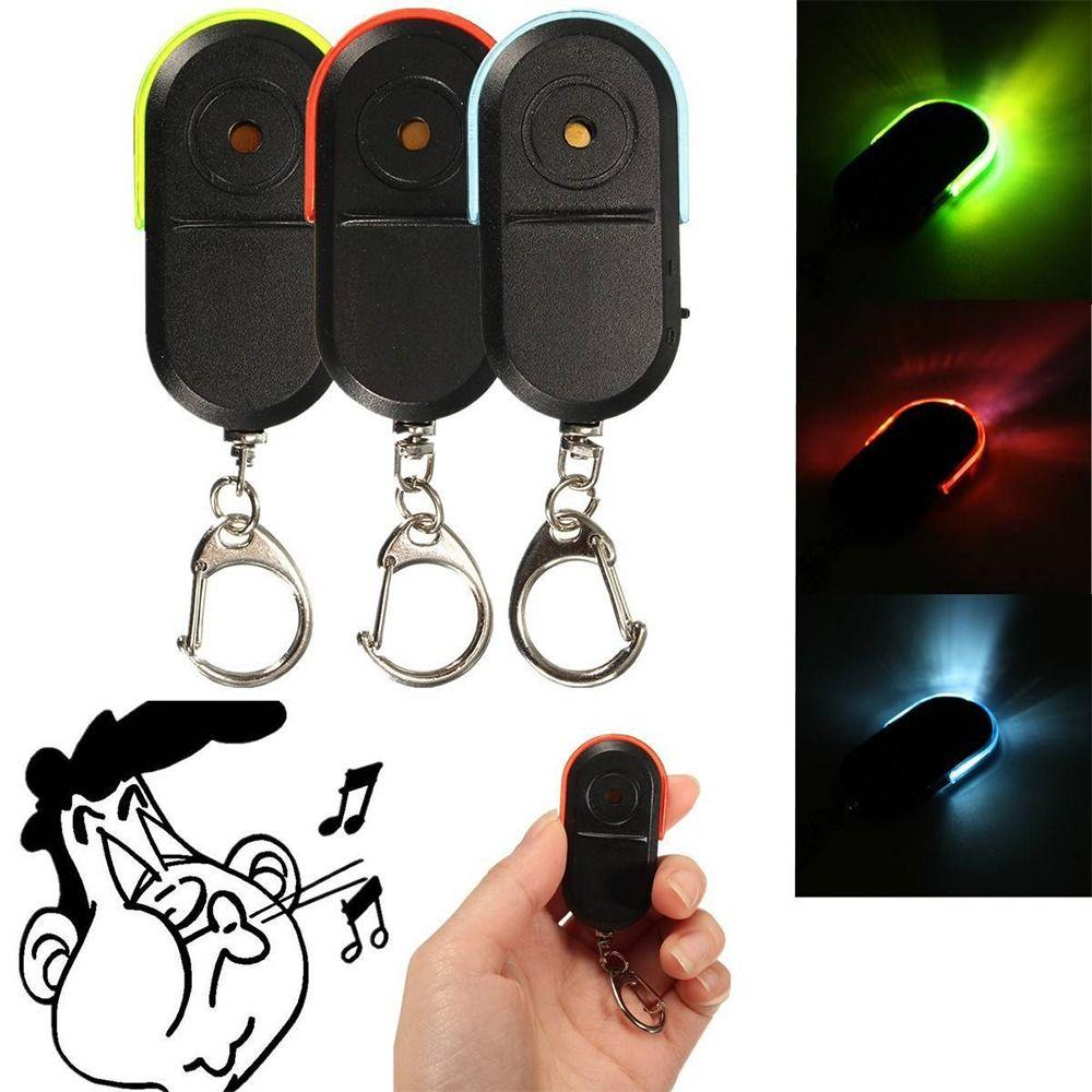 Mini With LED Light Whistle Sound Locator Keychain Key Finder Sensor Anti-Lost Alarm Key Finder