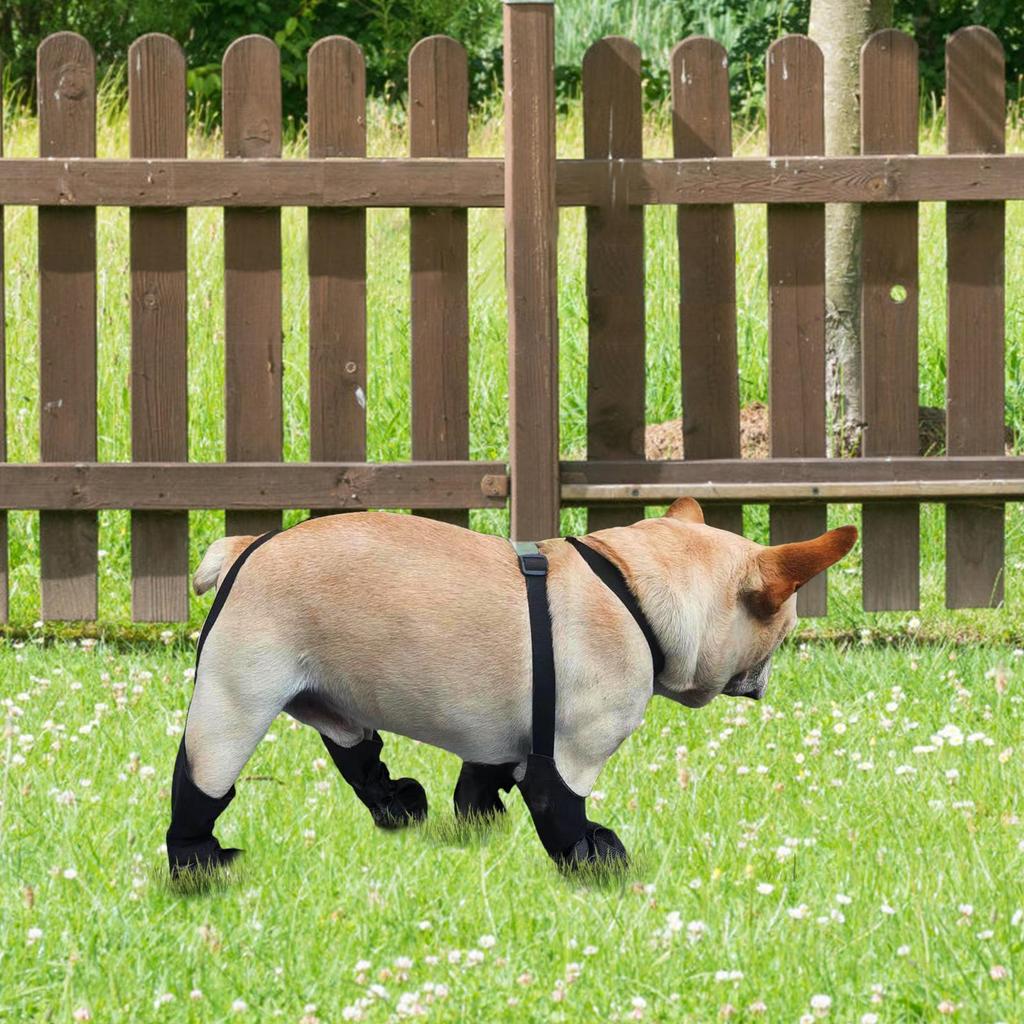 Anti-Dirt Dog Suspender Boots Pet Legging Boots Paw Protector French Bulldog Suspender Boots For Small To Large Breeds