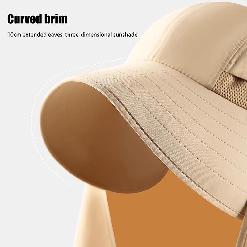 Ice Silk Breathable Outdoors Sunscreen Scarf Hat Summer Protection Sunscreen Uv Protection Three-Dimensional Sunscreen Scarf