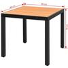 VidaXL Garden Table Brown 80 X 80 X 74 Cm Aluminium and WPC