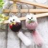 Charm Decor Fur Ball Pendant Car Keyring Backpack Keychain Key Chains Mink Fur Key Ring