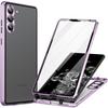 Samsung Galaxy S24 Case, Magnetic Dual Glass, Purple