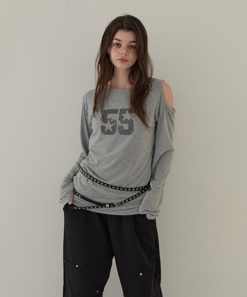 5OML 55 Loose Fit Long Sleeve (Melange Gray)