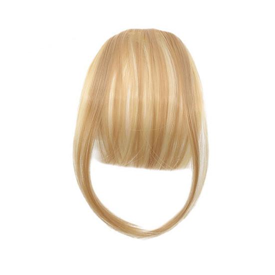 Women Clip-in Bangs Natural Wispy Forehead Hair Extensions Faux French Bangs Girls