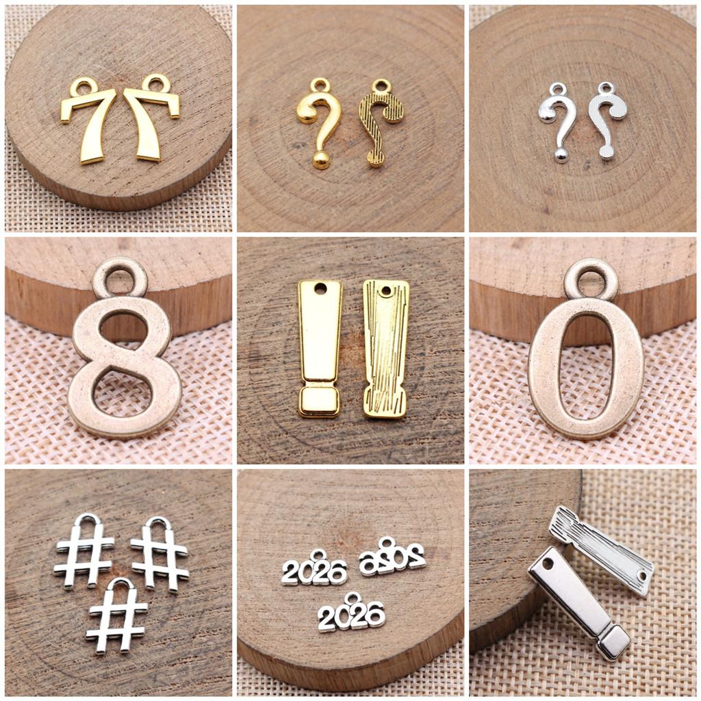 Study Travel Number Charms Pendant For Bracelet Necklace Jewelry Making Craft Findings