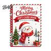 Party Favor Card Holder Merry Christmas Gift Book, DIY Spiral Bound Personalized Writing Paper for Messages Booklet, Xmas Gifts Family, Friends,