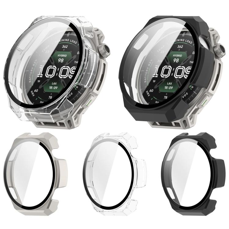 Tempered Glass Film Integrated PC Watch Protective Case for Amazfit Balance 3, Shockproof Full Coverage Watch Cover