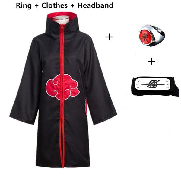 Унисекс Хэллоуин Косплей Униформа Плащ Наруто Учиха Саске Косплей Костюм Халат Униформа