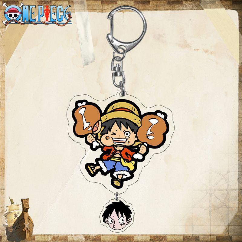 One Piece King Luffy Sona Beauty Подвеска Аниме Акриловый Брелок Прозрачный Брелок Акрил