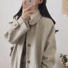 2024 Autumn/Winter Women's Knee-Length Thickened Wool Coat, Loose Slim Fit, Korean Style, Plus Size Available