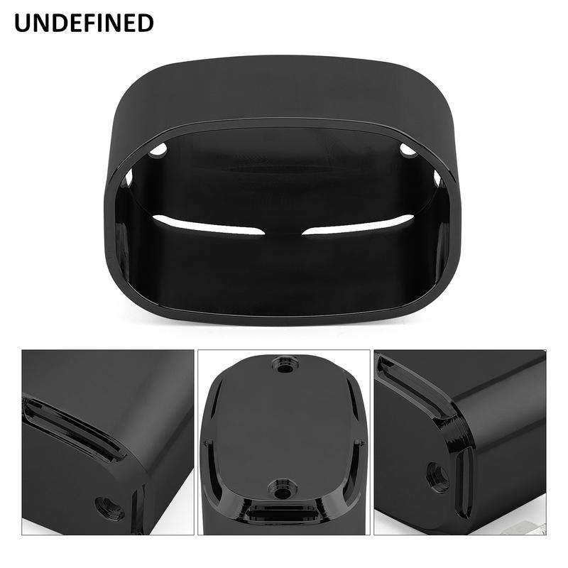 Black Chrome Aluminum Rear Brake Master Cylinder Cover For Harley 2000-2017 Heritage Softail Fatboy FLSTF