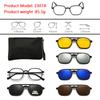 6 In 1 Polarized Sunglasses Men Women Magnetic Clip On Glasses  Optical Prescription Eyeglass Frames Magnet Clips