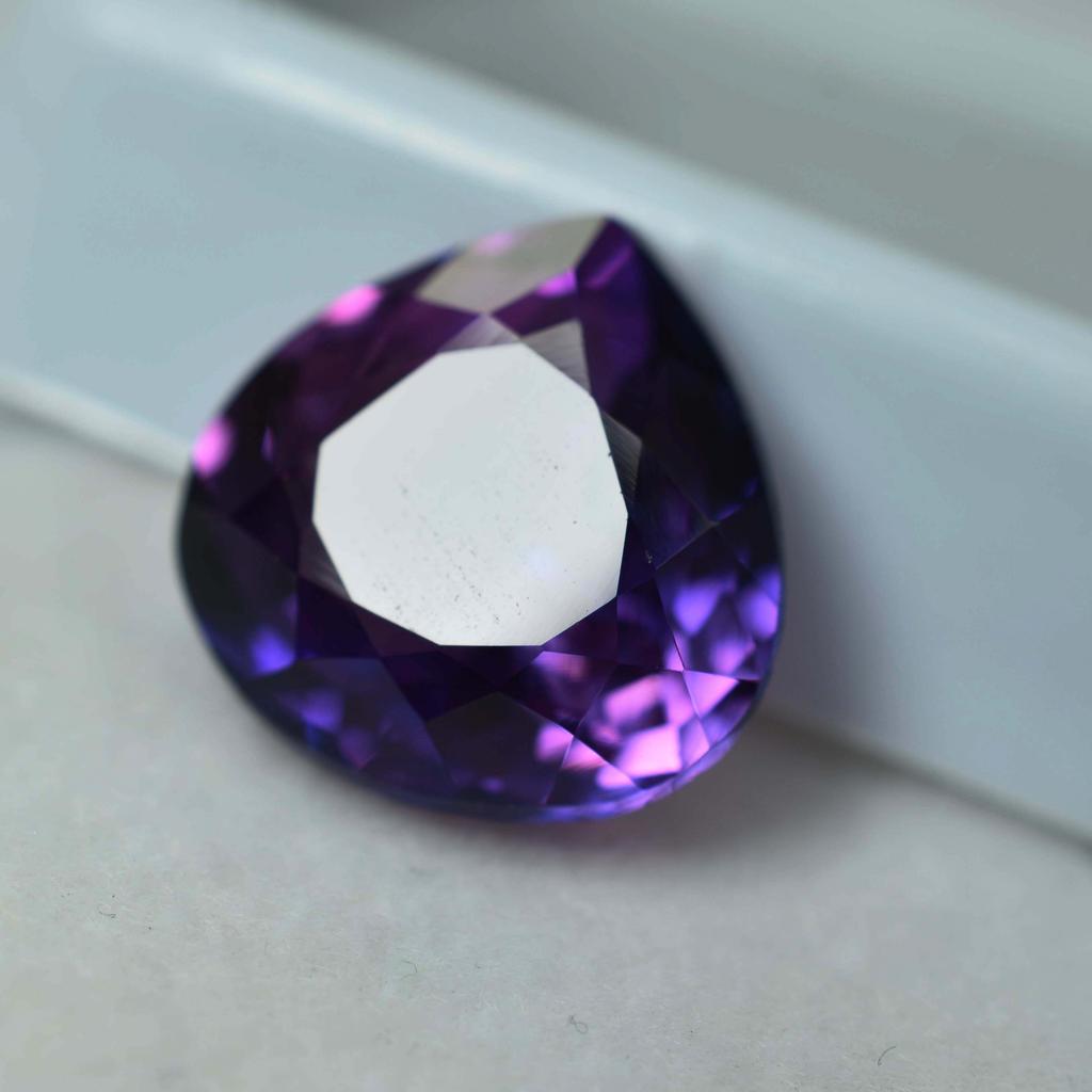 Authentic Natural Purple Tanzanite Pear Cut 6.4 Ct Rare Loose Gemstone