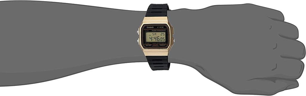 CASIO Наручные часы Кварцевые Унисекс Дешевые Casio Золотые [Casio] F-91WM-9A [Б/у]