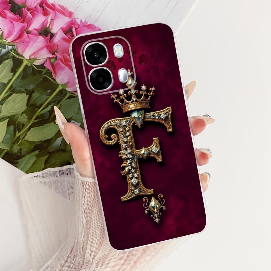Для OPPO A6s CPH2789 Чехол для телефона с королевской короной и начальной буквой для пары Для Oppo A6S 5G Мягкий силиконовый ТПУ Чехол Защитные бамперы