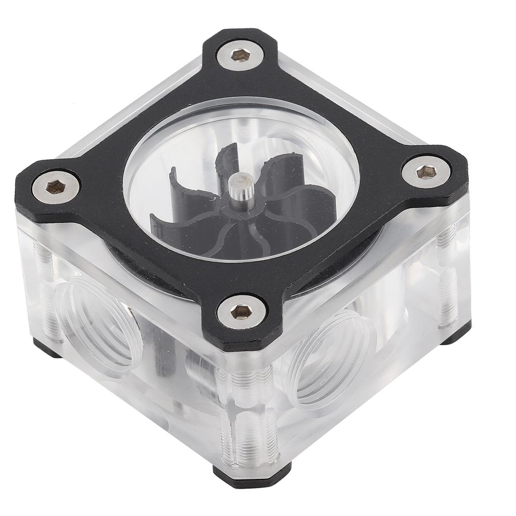 Water Cooling Flow Meter Transparent PMMA Computer Accessories G1 4 Thread(Noir )