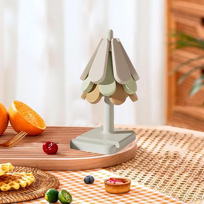 3 шт. Подставка под сковороду в форме дерева, держатель для чайника, коврик для чая, защита от ожогов