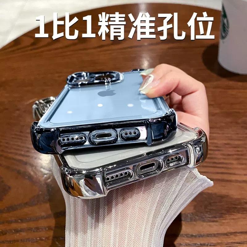 Применимо к iphone11PROMAX гальванизированный четырехсторонний противоударный чехол-подушка для мобильного телефона Apple 11 полностью закрывающий прозрачный 11 мягкий чехол