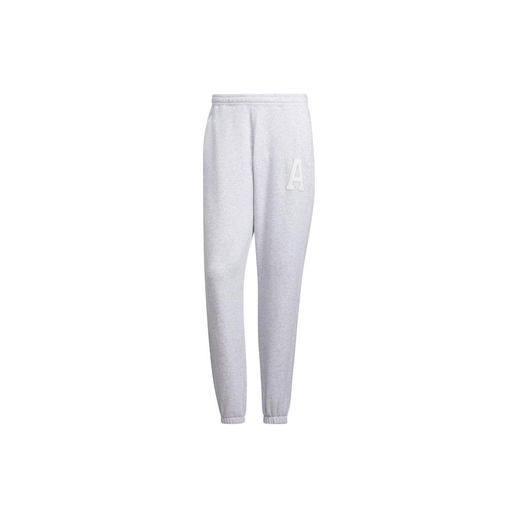 Adidas Letter Pants Knitted Sweatpants Men's Light Gray IB2721