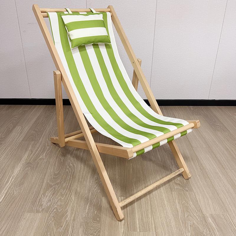 Pink Wooden Outdoor Lounge Chair for Beach, Balcony, Camping, and Garden