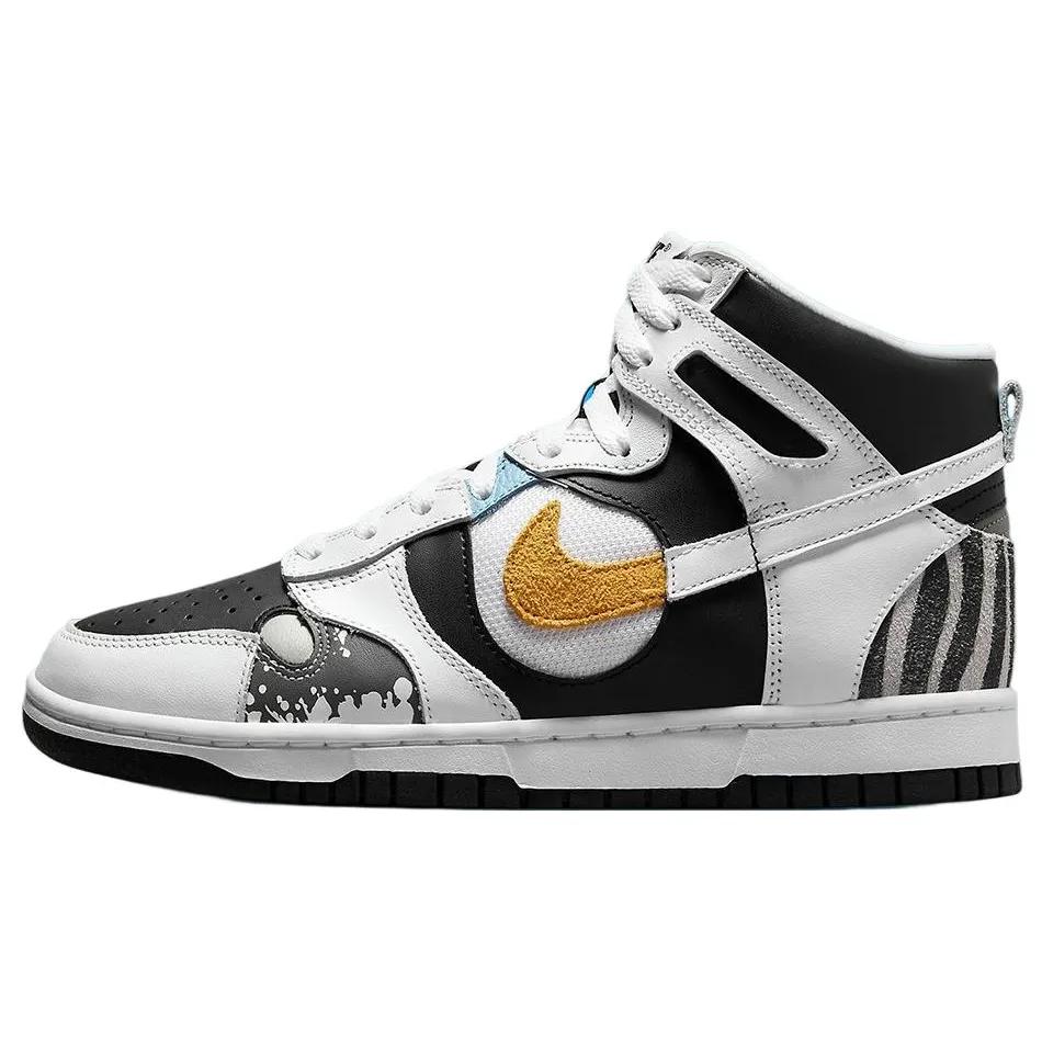 Nike Womens Dunk High LX 'See Through - Reverse Panda' (women's sizes) Black / White / Multi-Color Skate Shoes DZ7327 001