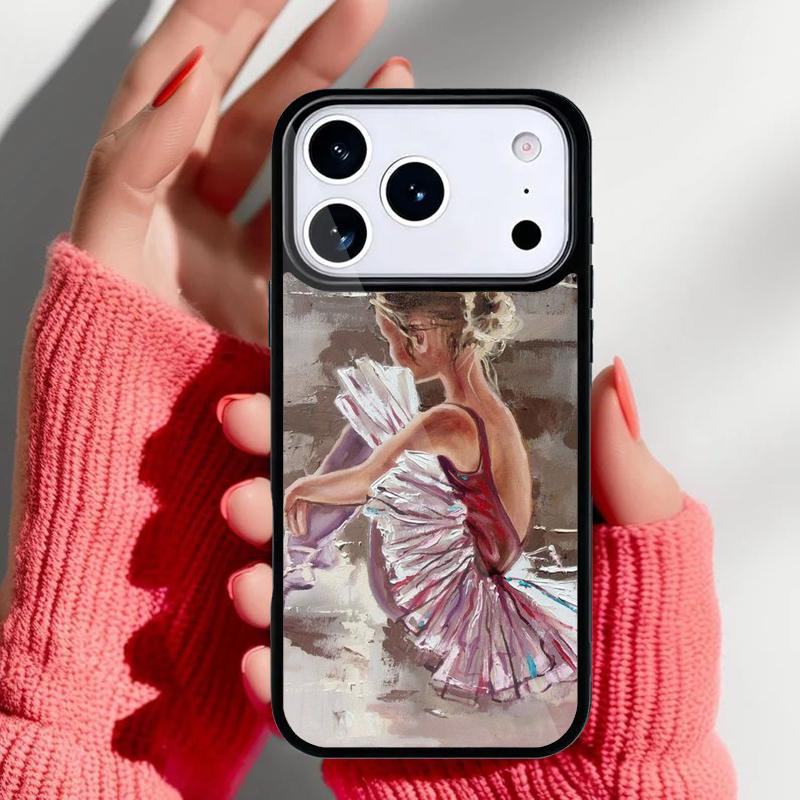 Чехол для телефона Арт Девочка Балерина Балетный Танец для iPhone 17 16 15 14 13 Pro Max Задняя крышка для 12 11 Pro Coque