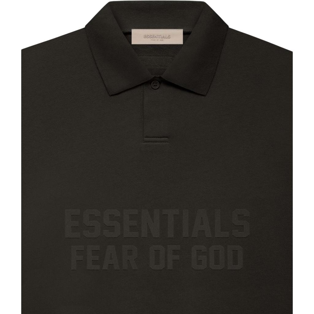 Fear of God Essentials FW22 Лонгслив Поло Женские топы Черно-серый Серо-черный FOG-FW22-386