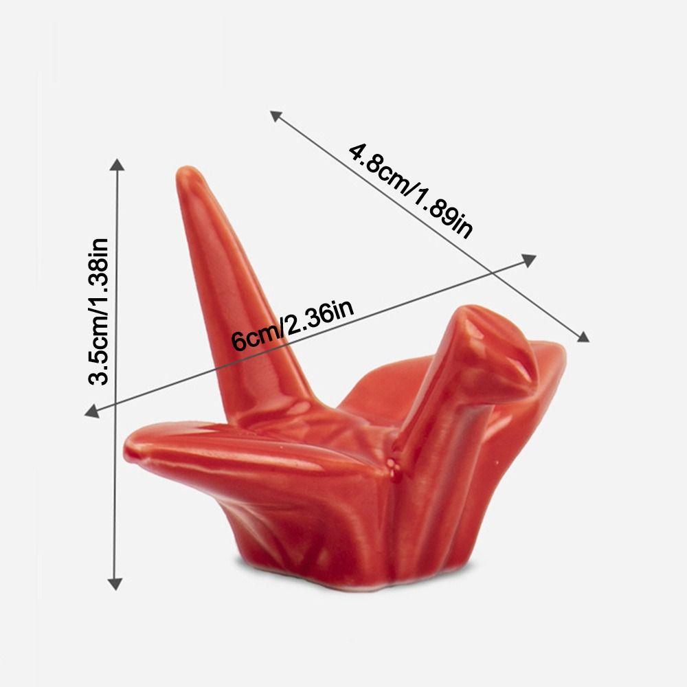 1pcs Desktop Decor Ornament Chopstick Holder Paper Crane Shape Chopsticks Pillow Desktop