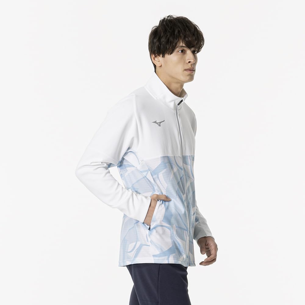 Mizuno MUGEN GRAPHIC Training Light with Design Warm-Up Jacket, Blue, 32MCB501, Player-Specific