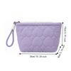 Large Capacity Portable Cosmetic Bag Solid Color Women Wash Pack Handheld Cosmetic Case  Portable