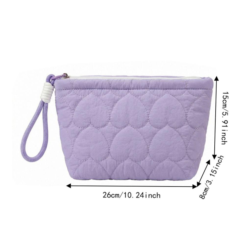 Large Capacity Portable Cosmetic Bag Solid Color Women Wash Pack Handheld Cosmetic Case Portable