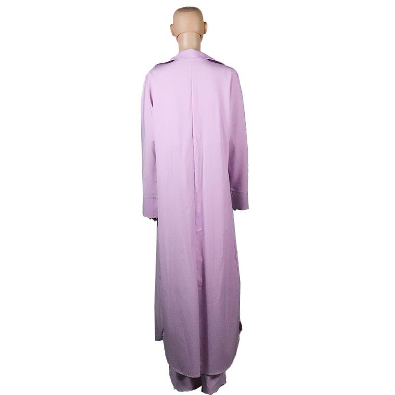 QICED Осенний повседневный плащ, пальто, широкие брюки, три комплекта для женщин